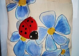 Taška 41x39 cm Fialky