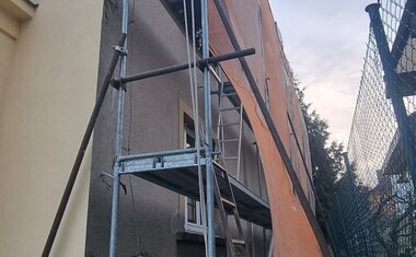 Oprava pravé stěny