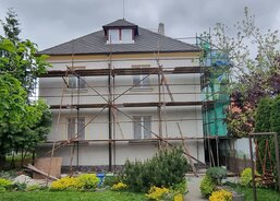 Zadní strana fasády, stav 3.5.2024