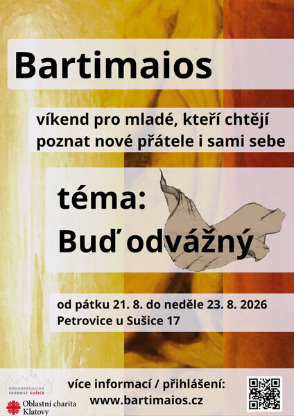 Bartimaios 2026 - Buď odvážný - plakát